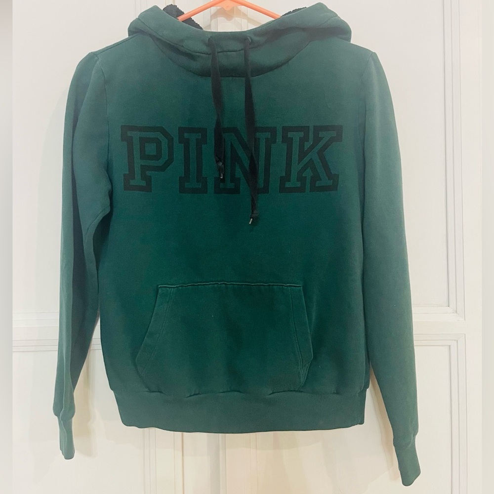 PINK Victoria's Secret‎ Dark Green Hoodie size S
